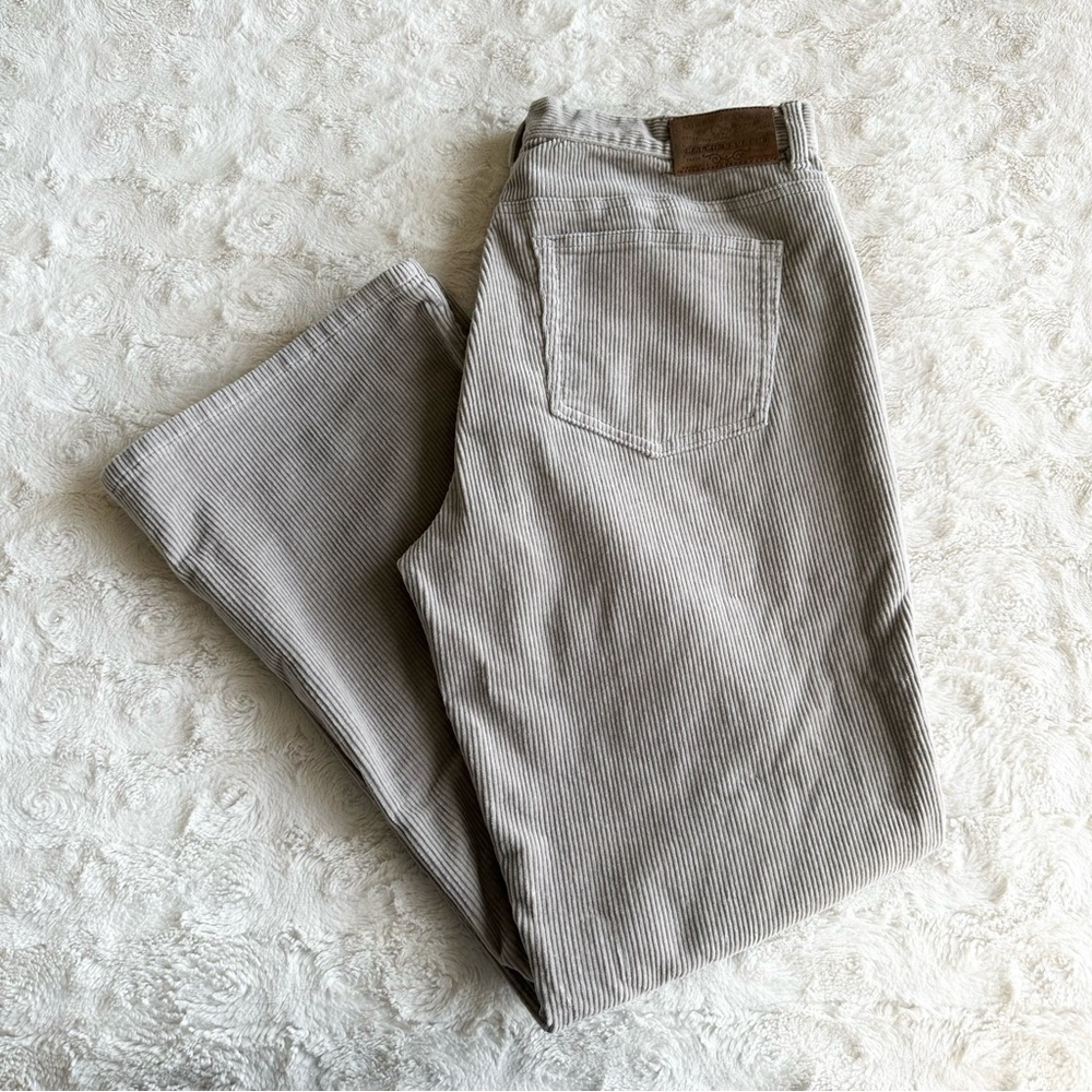 Lauren Jeans Co Corduroy Pants Womens 14 Gray LRL Ralph Bootcut Western Cotton